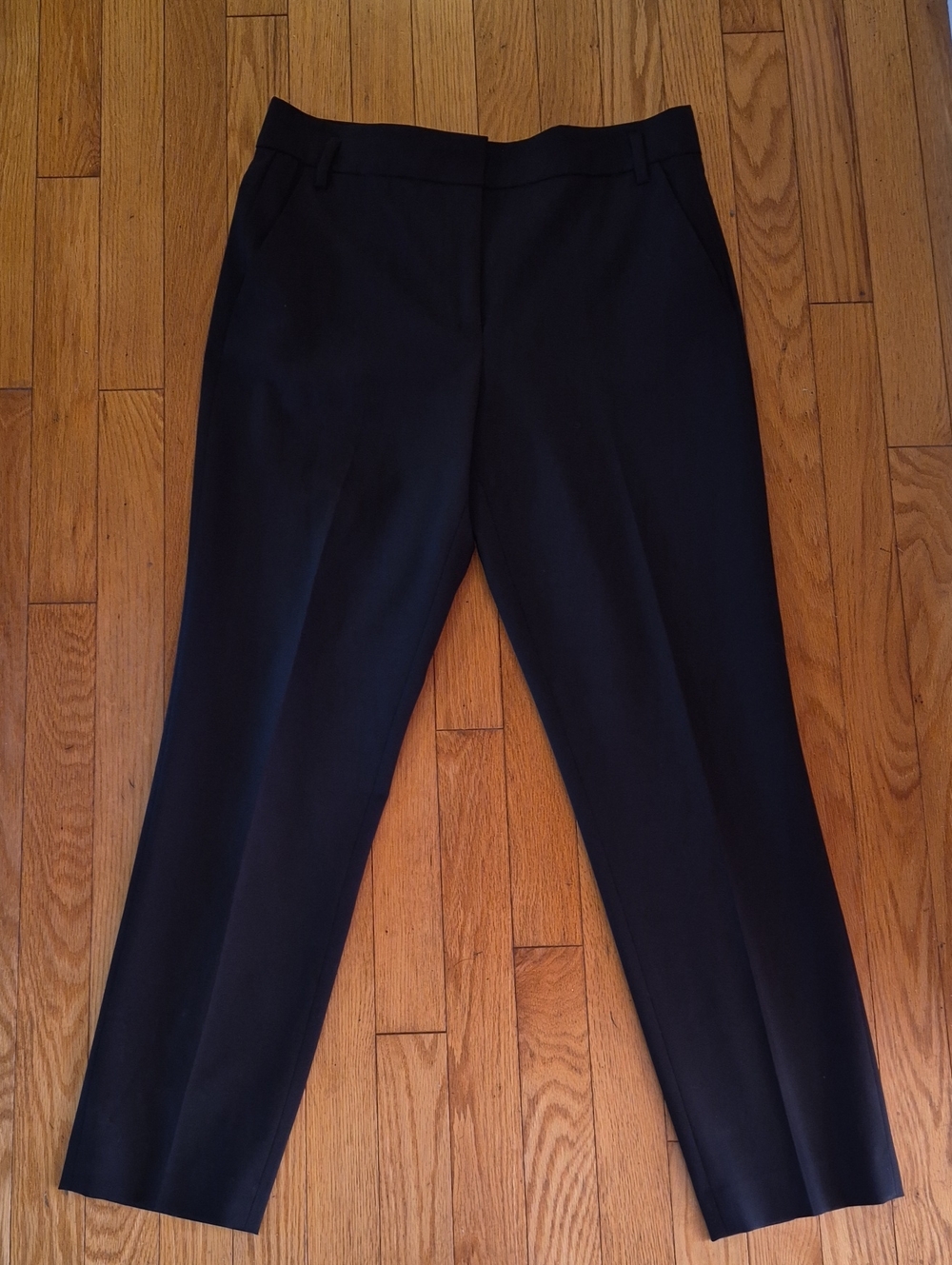 Judith And Charles Black Tailored Virgin Wool Blend Trousers Size 8